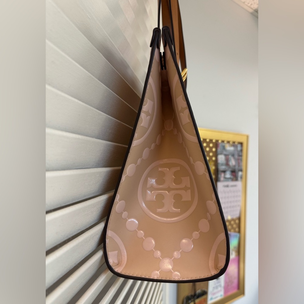 Tory Burch Pink and Tan Tote Bag - Picture 4 of 12